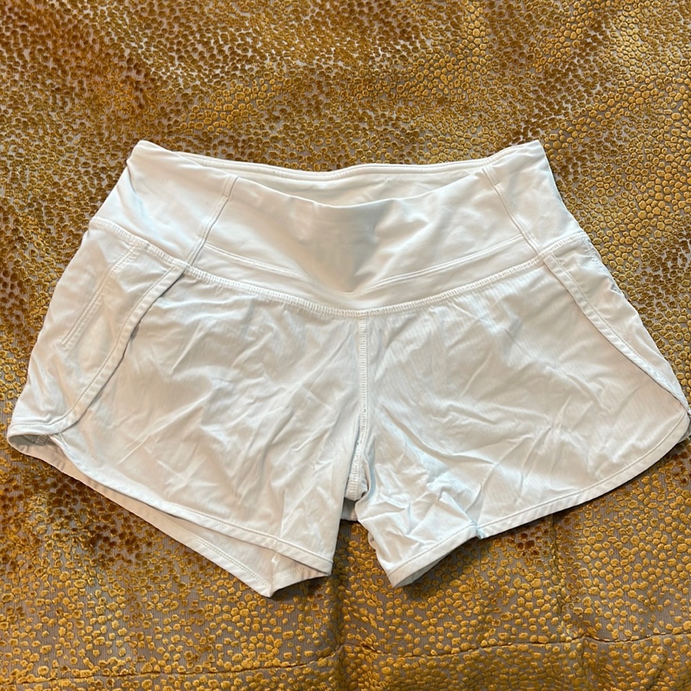 White Lululemon shorts
